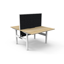 Rapid Span Open Workstation - Natural White Melamine and White Powder Coat_x000D_
1800mm W x 750mm D x 730mm H_x000D_
Unique Span Leg - Matching Perforated Modesty Panel_x000D_
E0 Rated Melamine Board Top with Scalloped Edge for cables Default Vendor