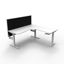 Corner Workstation - 3 Piece Construction - Natural White Melamine and Ironstone_x000D_
1200mm x 1200mm x 600mm D x 730mm H _x000D_
E0 Rated Melamine Board - 25mmT Worksurface / 18mm T Underframe_x000D_
1 x 80mm Diameter Cable Entry Hole In Work Top Default Vendor