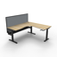 Corner Workstation - 3 Piece Construction - Natural Oak  Melamine and Ironstone_x000D_
1200mm x 1500mm x 600mm D x 730mm H _x000D_
E0 Rated Melamine Board - 25mmT Worksurface / 18mm T Underframe_x000D_
1 x 80mm Diameter Cable Entry Hole In Work Top Default Vendor