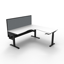 Corner Workstation - 3 Piece Construction - Natural Oak  Melamine and Ironstone_x000D_
1200mm x 1800mm x 600mm D x 730mm H _x000D_
E0 Rated Melamine Board - 25mmT Worksurface / 18mm T Underframe_x000D_
1 x 80mm Diameter Cable Entry Hole In Work Top Default Vendor