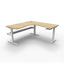 Corner Workstation - 3 Piece Construction - Beech Melamine and Ironstone_x000D_
2100mm x 1800mm x 600mm D x 730mm H _x000D_
E0 Rated Melamine Board - 25mmT Worksurface / 18mm T Underframe_x000D_
1 x 80mm Diameter Cable Entry Hole In Work Top Default Vendor