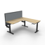 Corner Workstation - 3 Piece Construction - Cherry Melamine and Ironstone_x000D_
2100mm x 2100mm x 600mm D x 730mm H _x000D_
E0 Rated Melamine Board - 25mmT Worksurface / 18mm T Underframe_x000D_
1 x 80mm Diameter Cable Entry Hole In Work Top Default Vendor