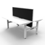 Boost Static Back to Back Workstation - 1200mm W x 1500mm D x 730mm H (overall)_x000D_
Natural White Melamine and Black Satin_x000D_
E0 Rated 25mm Thick Top with 50mm D Scallop Cut Out To Rear_x000D_
Underframe Finished In Powder coat, Adjustable Levellin Default Vendor