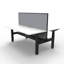 Boost Static Back to Back Workstation - 1500mm W x 1500mm D x 730mm H (overall)_x000D_
Natural Oak Melamine and White Satin_x000D_
E0 Rated 25mm Thick Top with 50mm D Scallop Cut Out To Rear_x000D_
Underframe Finished In Powder coat, Adjustable Levelling Default Vendor