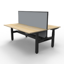 Boost Static Back to Back Workstation - 1500mm W x 1500mm D x 730mm H (overall)_x000D_
Natural White Melamine and White Powder Coat_x000D_
E0 Rated 25mm Thick Top with 50mm D Scallop Cut Out To Rear_x000D_
Underframe Finished In Powder coat, Adjustable Le Default Vendor