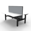 Boost Static Back to Back Workstation - 1800mm W x 1500mm D x 730mm H (overall)_x000D_
Natural Oak Melamine and White Satin_x000D_
E0 Rated 25mm Thick Top with 50mm D Scallop Cut Out To Rear_x000D_
Underframe Finished In Powder coat, Adjustable Levelling Default Vendor