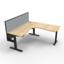 Boost Static Back to Back Workstation with Screen and Cable Tray_x000D_
Natural White Melamine and White Powder Coat_x000D_
1500mm W x 1500mm D x 730mm H (overall) Boost Static Back to Back with 1500mm W x 900mm H x 30mm T Pinnable Privacy Screen & Fully Default Vendor