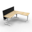 Boost Static Back to Back Workstation with Screen and Cable Tray_x000D_
Natural Oak Melamine and Black Satin_x000D_
1800mm W x 1500mm D x 730mm H (overall) Boost Static Back to Back with 1800mm W x 900mm H x 30mm T Pinnable Privacy Screen & Fully Ducted C Default Vendor