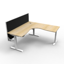 Boost Static Corner - 1500x1500mm W x 750mm D x 730mm H_x000D_
Natural Oak Melamine and Black Satin_x000D_
E0 Rated 25mm Thick Top with 80mm Diameter cable entry hole with cover_x000D_
Underframe Finished In Powder coat, Adjustable Levelling Feet_x000D_
C Default Vendor