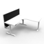 Boost Static Corner - 1500x1500mm W x 750mm D x 730mm H_x000D_
Natural White Melamine and Black Satin_x000D_
E0 Rated 25mm Thick Top with 80mm Diameter cable entry hole with cover_x000D_
Underframe Finished In Powder coat, Adjustable Levelling Feet_x000D_ Default Vendor