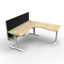 Boost Static Corner Workstation - 1800x1800mm W x 750mm D x 730mm H_x000D_
Natural Oak Melamine and Black Satin_x000D_
E0 Rated 25mm Thick Top with 50mm D Scallop Cut Out To Rear_x000D_
Underframe Finished In Powder coat, Adjustable Levelling Feet_x000D_ Default Vendor