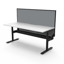 Boost Static Corner Workstation with Screen_x000D_
Natural Oak Melamine and White Satin_x000D_
1800x1500mm W x 750mm D x 730mm H Boost Corner Workstation with_x000D_
1500mm W x 900mm H x 30mm T Pinnable Privacy Screen Default Vendor