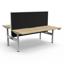 Boost Static Corner Workstation with Screen and Cable Tray_x000D_
Natural Oak Melamine and Black Satin_x000D_
1800x1500mm W x 750mm D x 730mm H Boost Corner Workstation with 1500mm W x 900mm H x 30mm T Pinnable Privacy Screen &Fully Ducted Cable Tray With Default Vendor