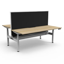 Boost Static Corner Workstation with Screen and Cable Tray_x000D_
Natural Oak Melamine and Black Satin_x000D_
1800x1800mm W x 750mm D x 730mm H Boost Corner Workstation with 1800mm W x 900mm H x 30mm T Pinnable Privacy Screen & Fully Ducted Cable Tray Wit Default Vendor