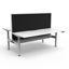 Boost Static Corner Workstation with Screen and Cable Tray_x000D_
Natural White Melamine and Black Satin_x000D_
1800x1800mm W x 750mm D x 730mm H Boost Corner Workstation with 1800mm W x 900mm H x 30mm T Pinnable Privacy Screen & Fully Ducted Cable Tray W Default Vendor